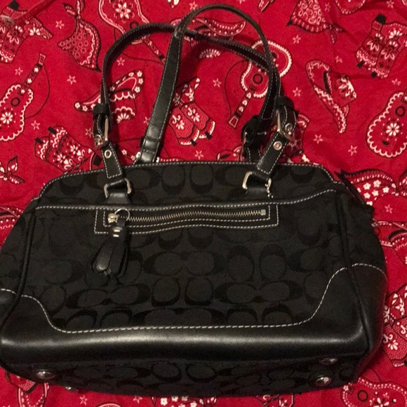 Coach Handbags - Coach black medium handbag, 12”x 8” , 5 “ bottom
